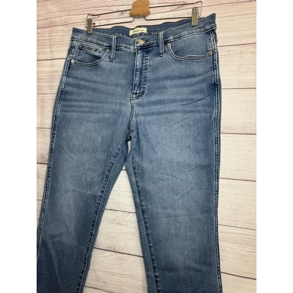 Madewell Women’s MID Rise Stovepipe Blue Jeans Size 31 Light Wash